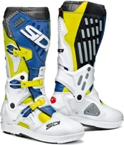 Sidi Atojo SRS Boots - White/Blue/Yellow