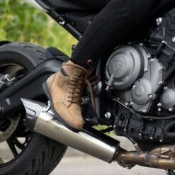 Oxford Kickback Ladies Boots - Brown -Cheap TCX || Sidi || RST Store oxford kickback ws boots brown 6