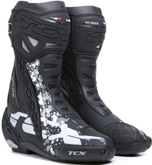 TCX RT-Race Boots - Black/White/Grey 3 TCX RT-Race Boots - Black/White/Grey