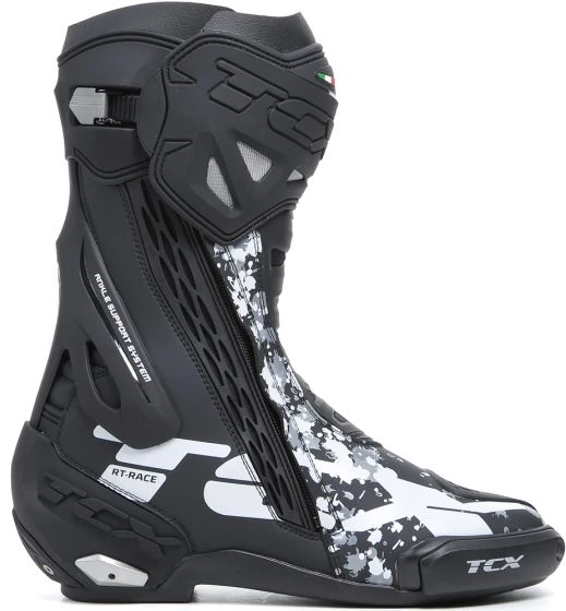 TCX RT-Race Boots - Black/White/Grey 4 TCX RT-Race Boots - Black/White/Grey - Image 2